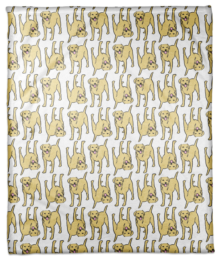 All the Yellow Labs 30x40 Coral Fleece Blanket