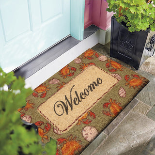 A1HC First Impression Ayden Coral Welcome 18"x30" Coir Doormat