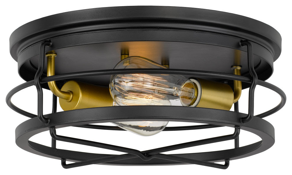 Westwood 2-Light Black Frame Flush Mount 13.88"x13.88"x5.87"