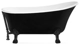 59" Streamline NPT9344BL-BL Clawfoot Tub With External Drain