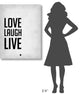"Love Laugh Live Poster Grey" Fine Art Print
