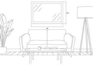 Meade Framed Wall Mirror, Aged Nickel, 26"x38"