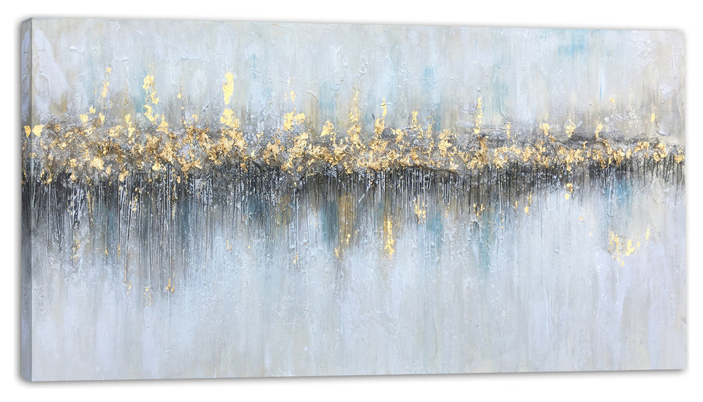 "Glowing From Afar" Hand Painted Canvas Art, Wrapped Canvas Painting