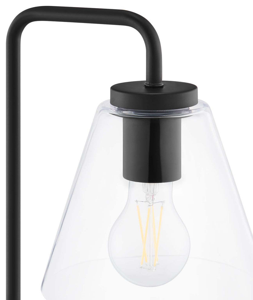 Element Glass Table Lamp, Black
