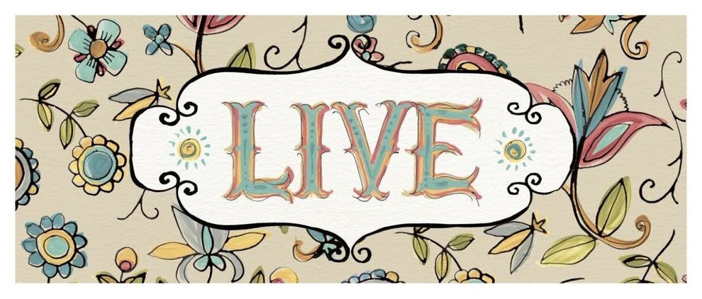 "Peace and Paisley III" Digital Paper Print by Anne Tavoletti, 62"x26"