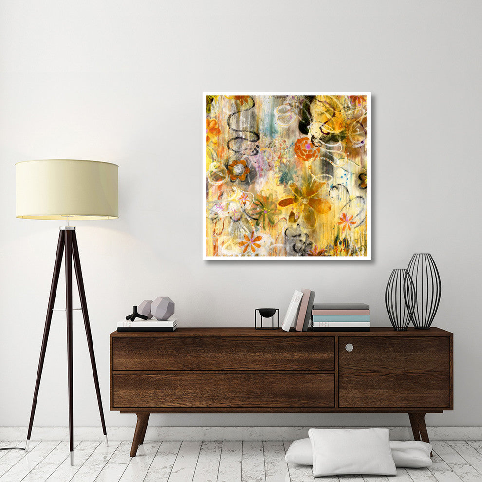 "Garden of wonderful Dreams" Digital Paper Print by Joan Elan Davis, 42"x42"