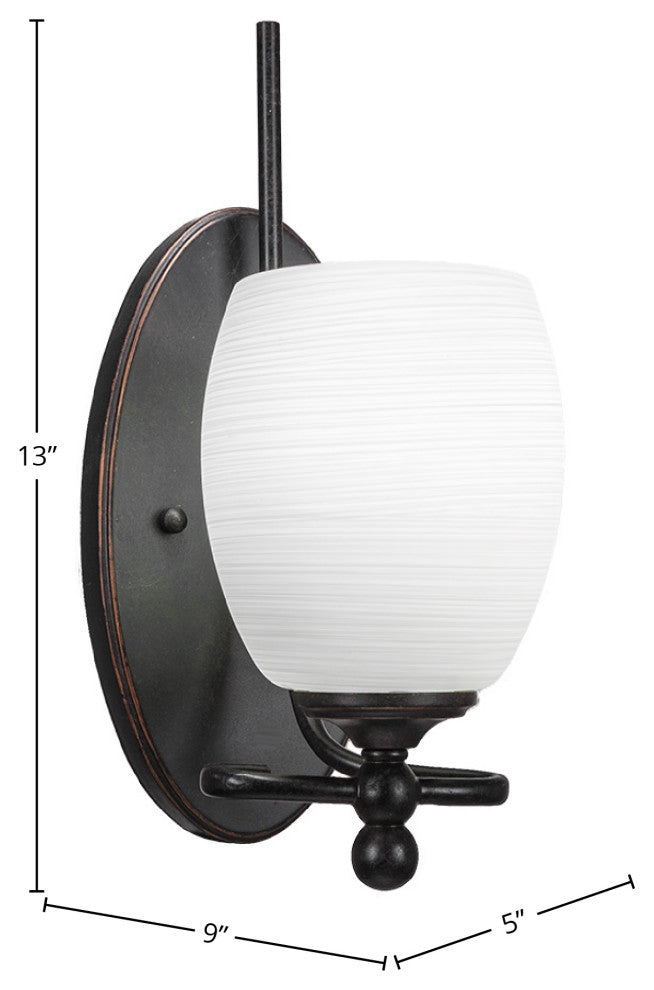Capri 1-Light Wall Sconce, White Linen