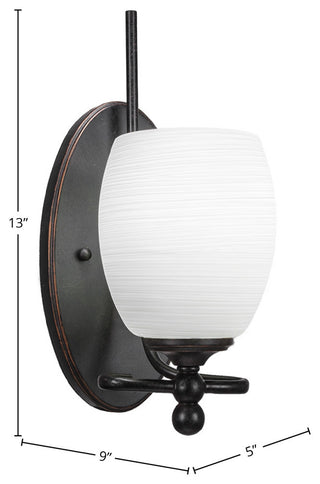 Capri 1-Light Wall Sconce, White Linen