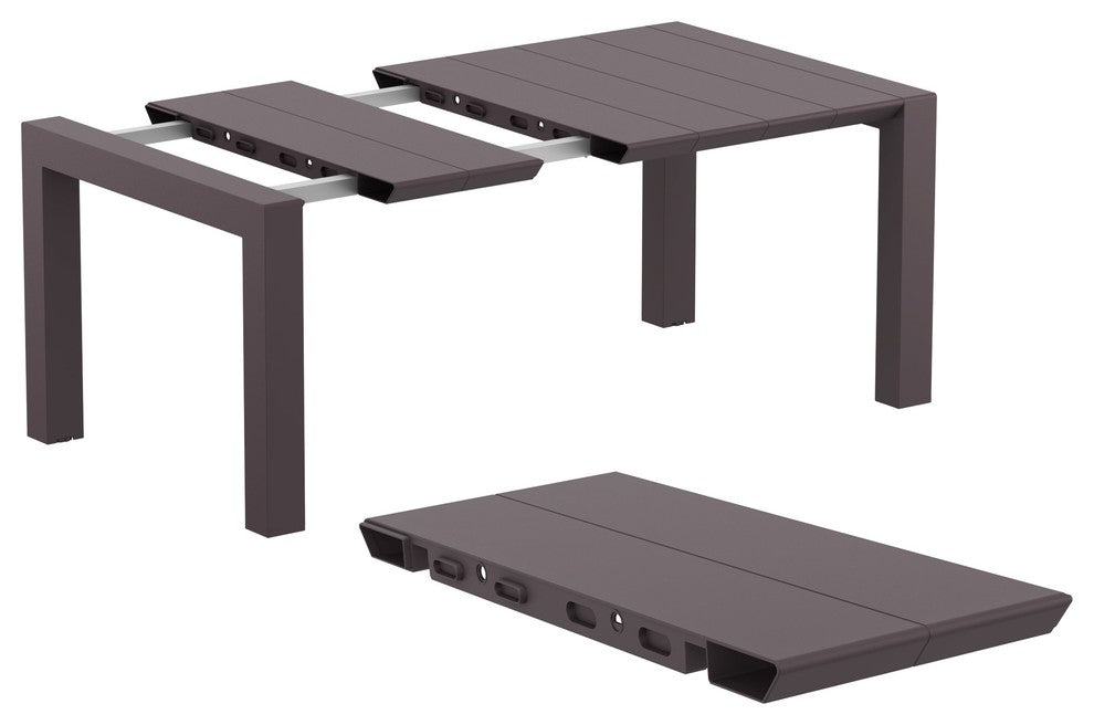 Compamia Vegas 39"-55" Extendable Dining Table, Wicker Brown