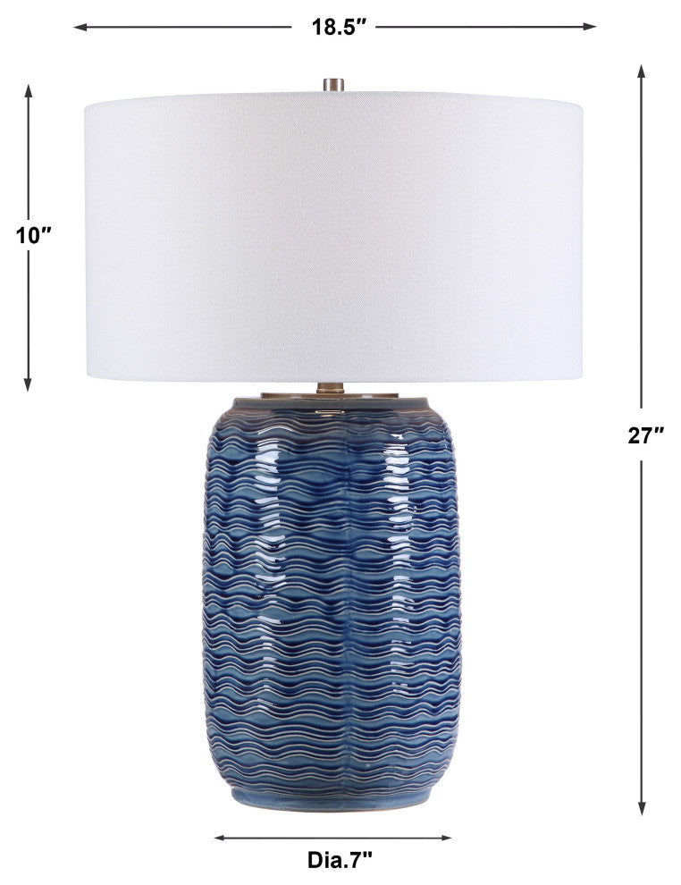 Uttermost Sedna Blue Table Lamp