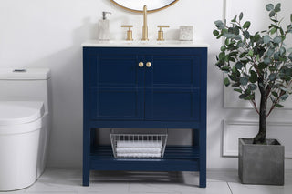 Tucker Blue 30" Single Sink Bathroom Vanity