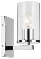 Crosby 4.5" 1-Light Wall Sconce With Clear Glass, Chrome