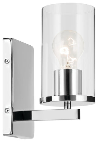 Crosby 4.5" 1-Light Wall Sconce With Clear Glass, Chrome