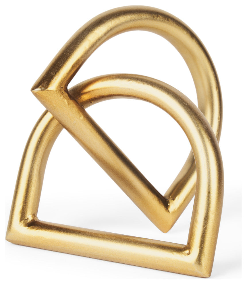 Locke Small Matte Gold Metal Decorative Object