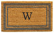 Periwinkle Border 24"x36" Monogram Doormat, Letter W