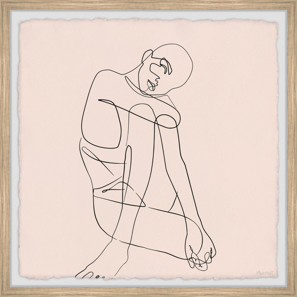 "Feeling Tired" Framed Painting Print, 32x32