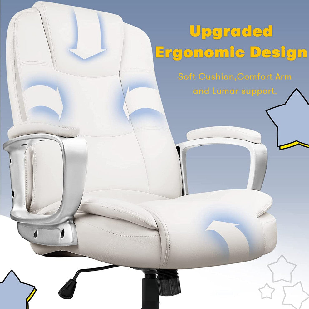 Ergonomic Desk Chair with Lumbar Back Support and Armrest