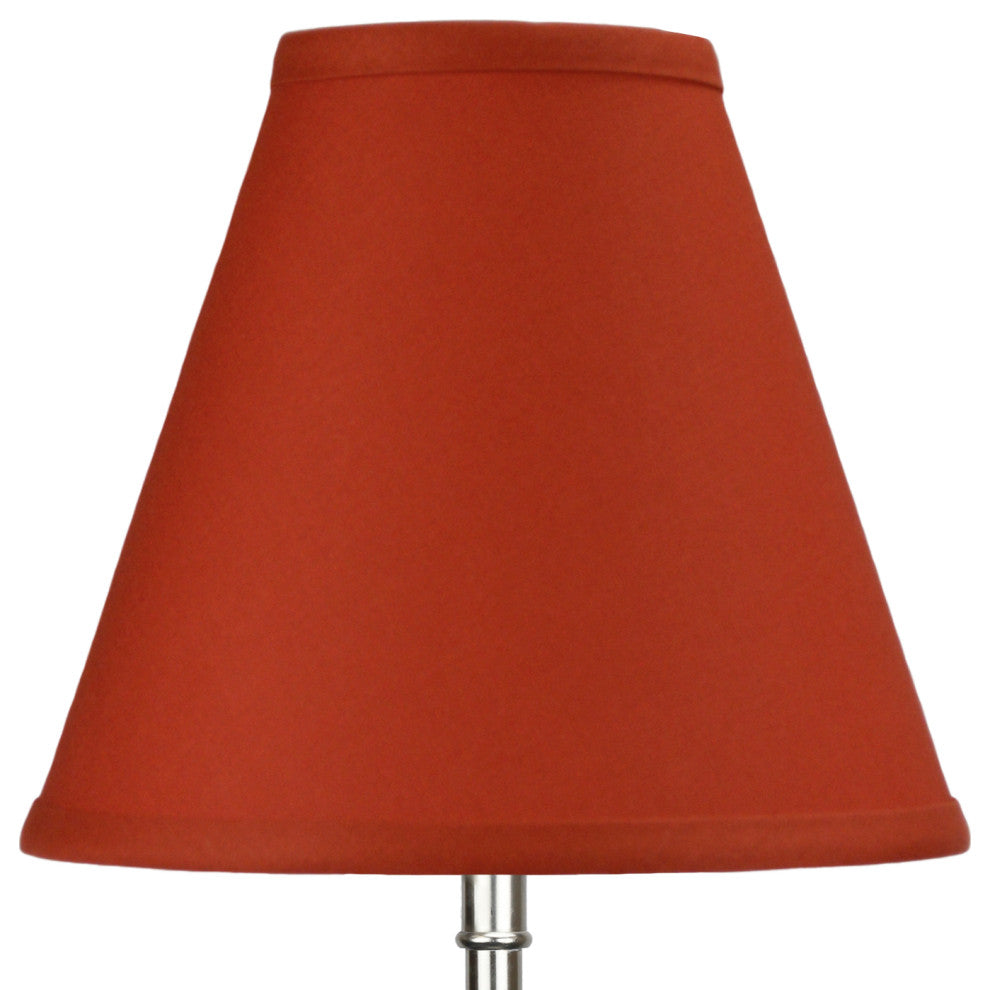Fenchel Shades 4"x9"x8" Empire Lamp Shade, Linen Paprika