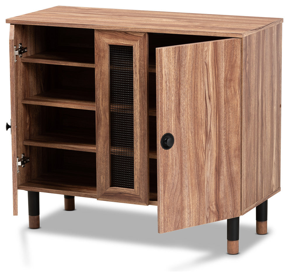 Valina Modern and Contemporary 2-Door Wood Entryway Shoe Storage Cabinet