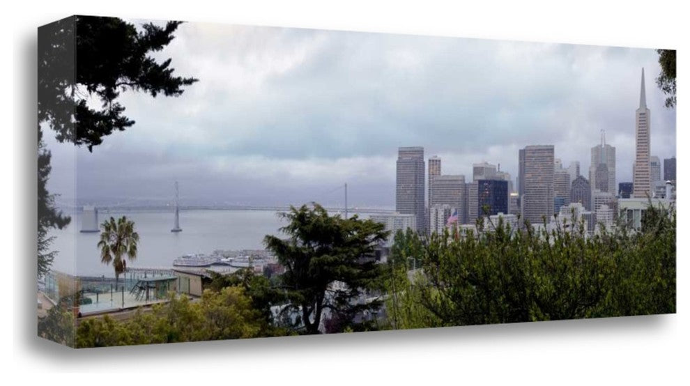 "Bay Bridge Pano - 111" By Alan Blaustein, Giclee Print on Gallery Wrap Canvas