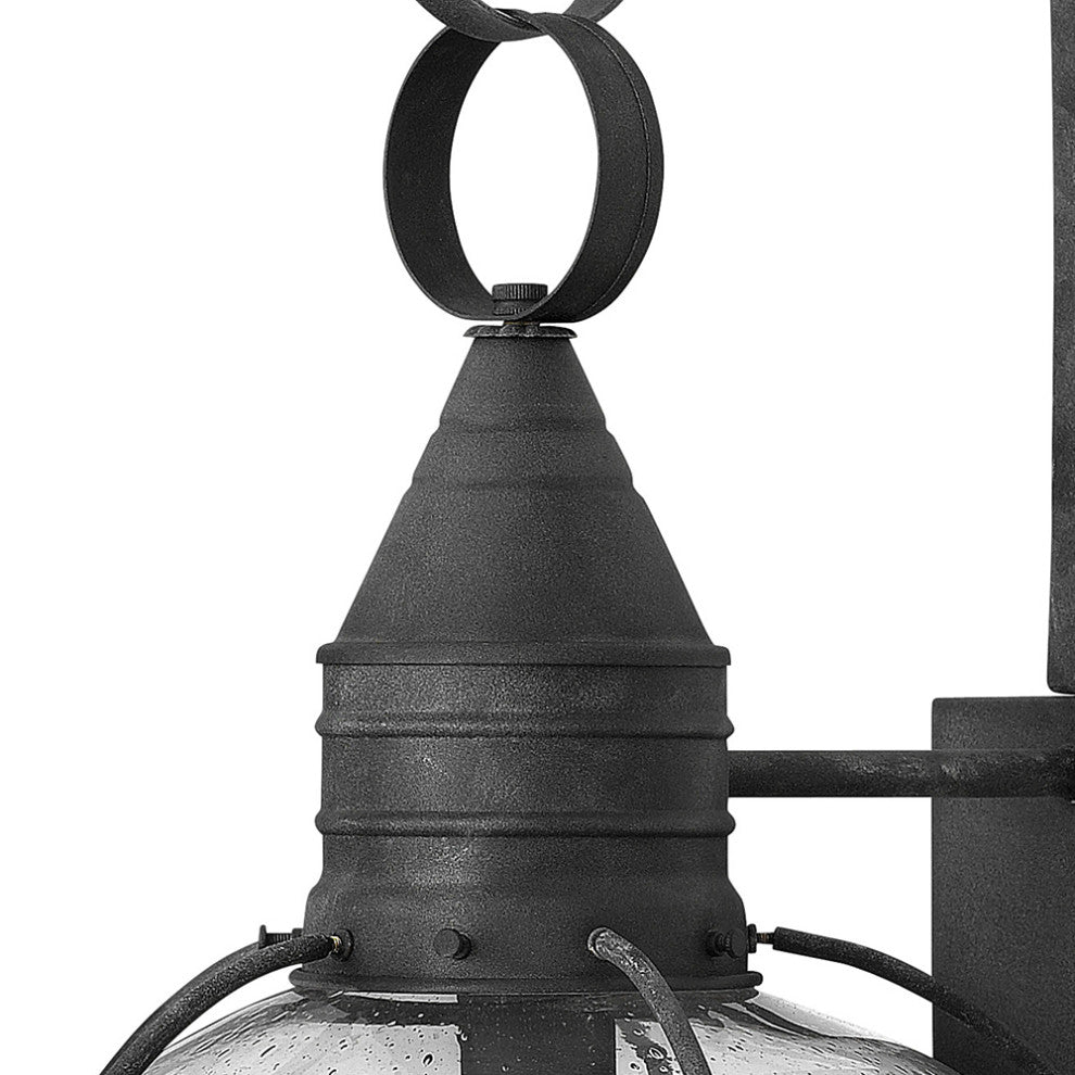 Hinkley Cape Cod 26.75" Large Outdoor Wall Mount Onion Lantern, Aged Zinc