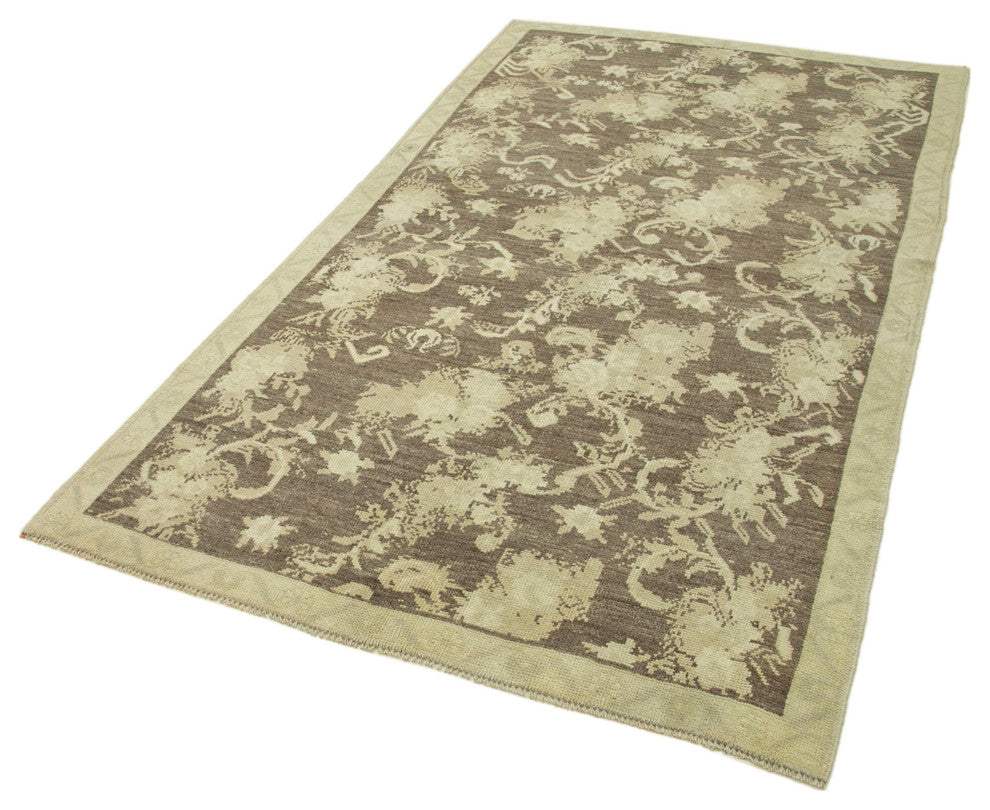 Rug N Carpet - Handwoven Turkish 4' 4'' x 8' 0'' Distressed Wool Rug