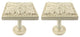 Urbanest Set of 2 Large Elmore Drapery Medallion Holdback, Gilded French White