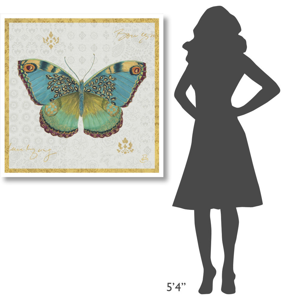 "Bohemian Wings Butterfly VA" Digital Paper Print by Daphne Brissonnet, 38"x38"
