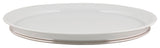 Arienne 12" Platter, White & Platinum