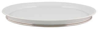 Arienne 12" Platter, White & Platinum