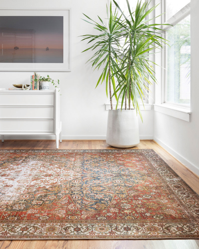 Ocean Multi Layla Printed Polyester Area Rug by Loloi II, 7'-6"x9'-6"