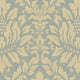 Stripes And Damasks, Classic Damask Stripes Cream, Blue Wallpaper Roll