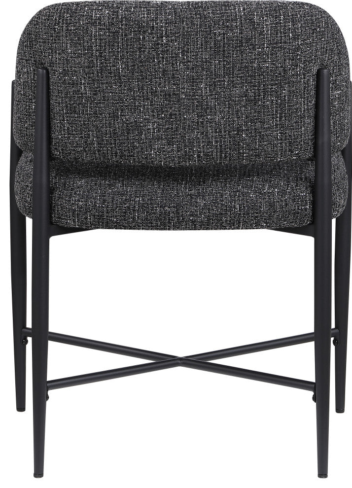 Dame Upholstered Dining Chair, Black