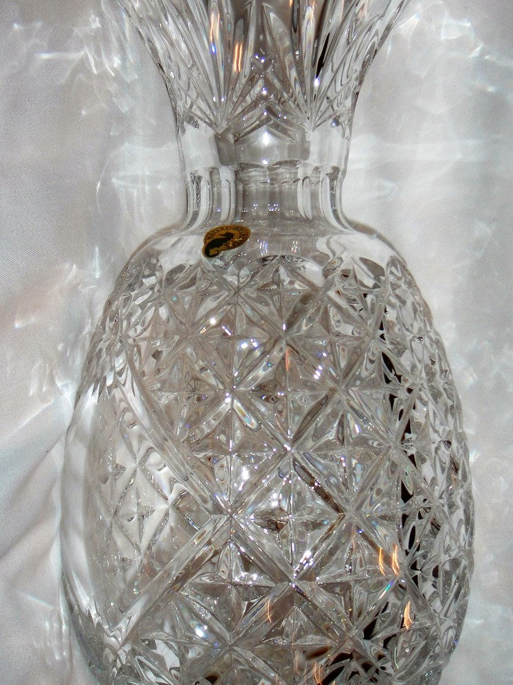 Waterford Crystal Hospitality Pineapple Vase 12" Tall Collectible