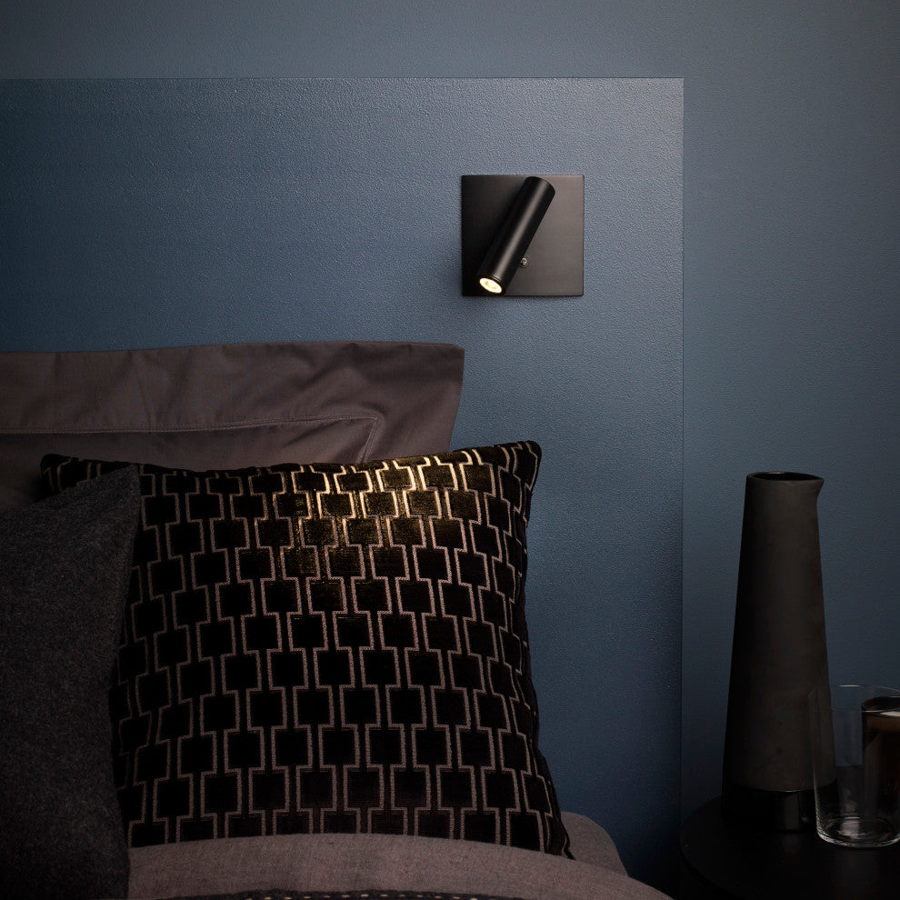Astro Enna Square Switched LED, Indoor Reading Light (Matt Black)