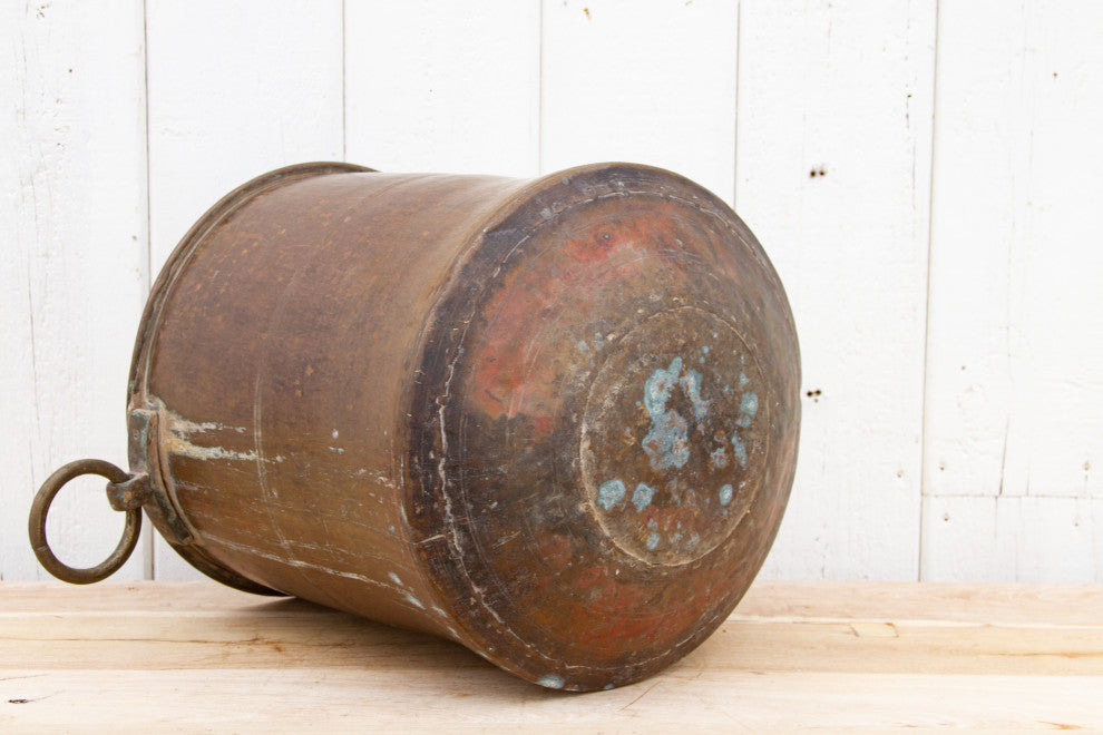 Antique Indian Hammered Copper Vessel