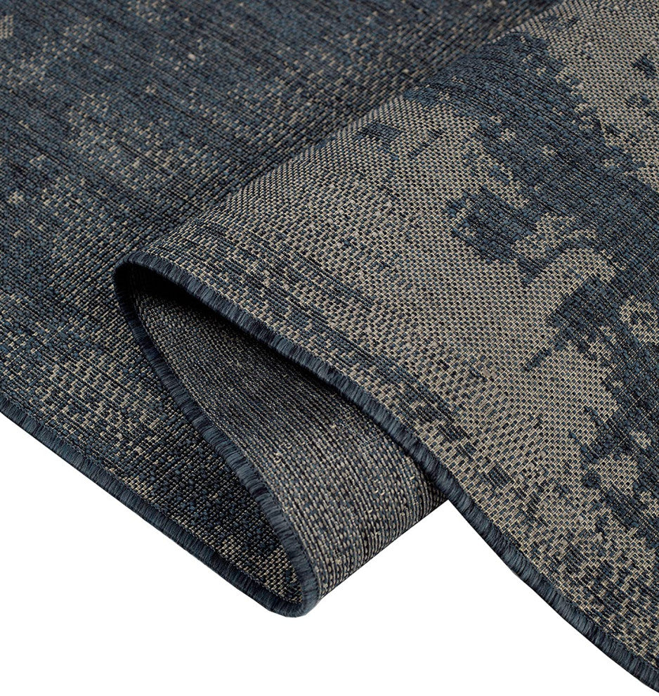 Outdoor Collection Vintage Rug - Bohemian Rug, Navy, 5'3"x7'6"