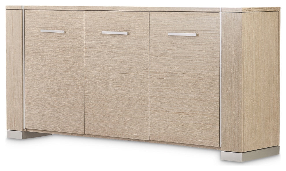 Laguna Ridge Modern Sideboard with LED Lighting - Washed Oak