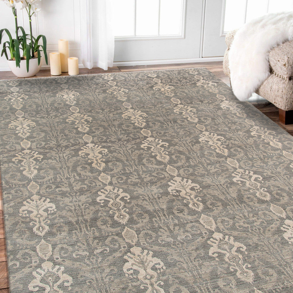 Pearl Area Rug, Silver Sand, 8' x 10', Persian