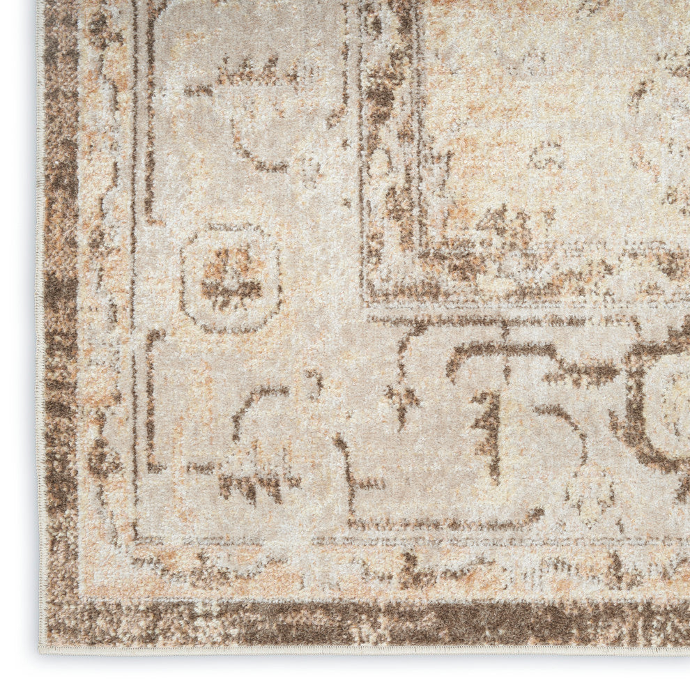 Nourison Astra Machine Washable 4'' x 6'' Beige Vintage Indoor Rug