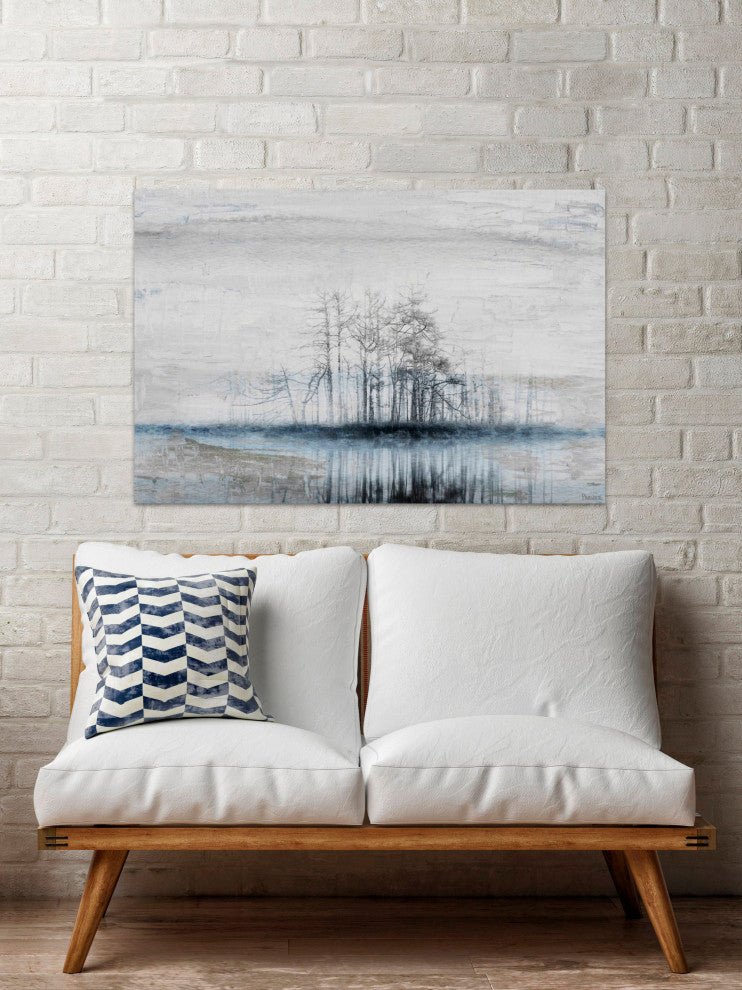 "Tree Island" Painting Print on Wrapped Canvas, 18"x12"