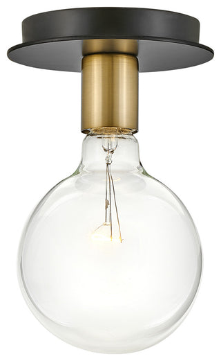 Lark Bobbie Single Light Flush Mount, Lacquered Brass