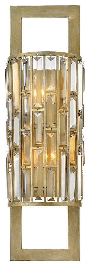 Fredrick Ramond Gemma Large Two Light Sconce, Silver Leaf*