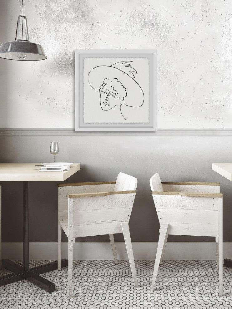 "Worried Face" Framed Painting Print, 24"x24"