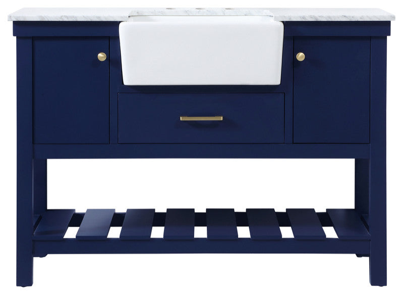 Home Living 22" Farmhouse Blue-Light Bathroom Vanity