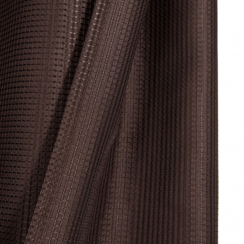 Luxurious Brown Waffle Weave Shower Curtain