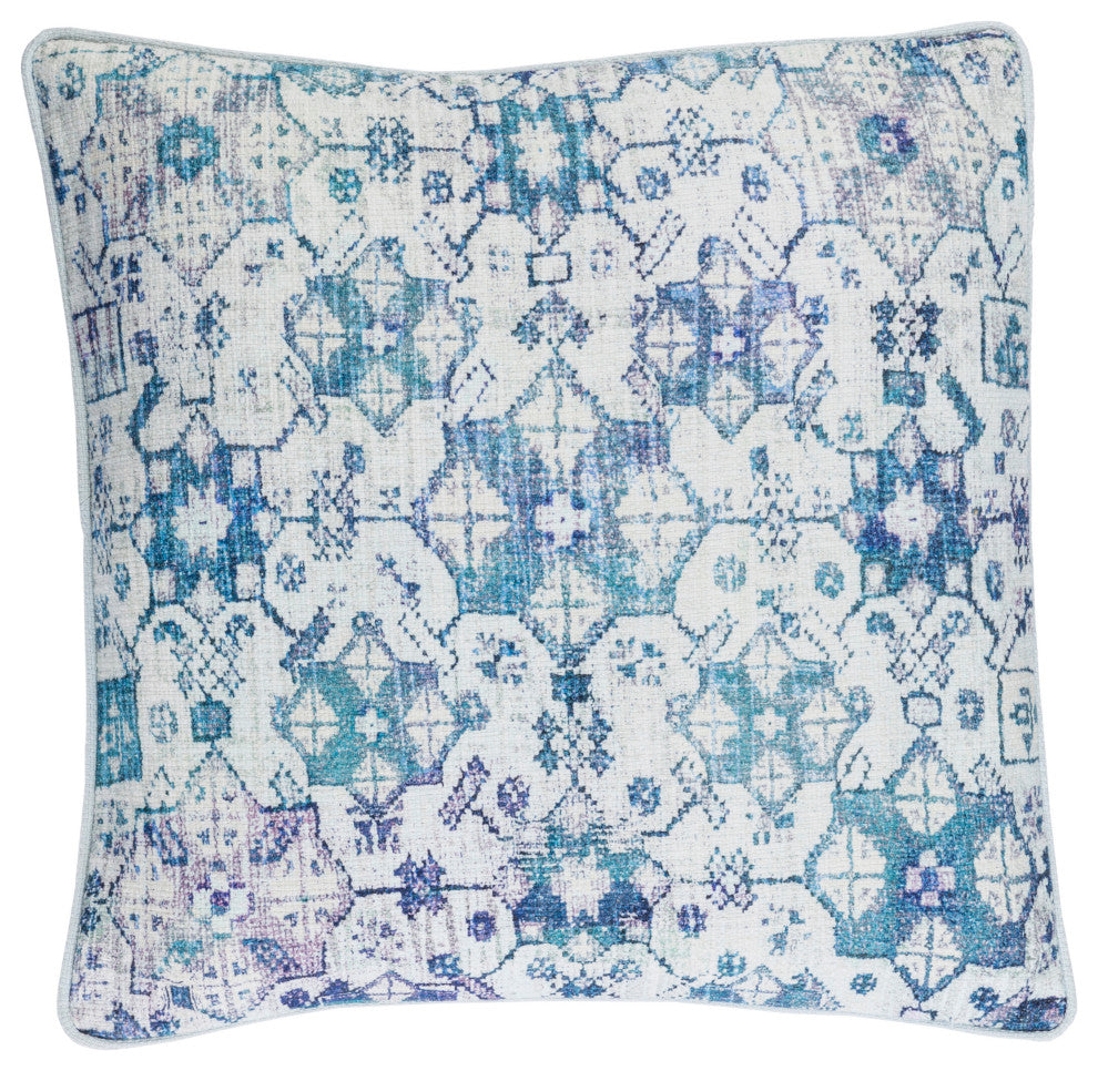 Surya Roxana RXN-003 20"x20" Pillow Kit, Mauve/Pale Blue/Blue/Sky Blue/Teal