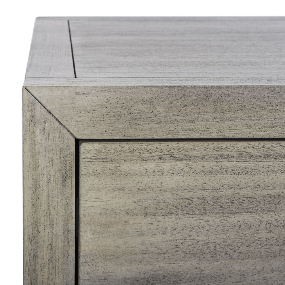 Safavieh Couture Ariella 1 Drawer Wood Nightstand, Light Grey