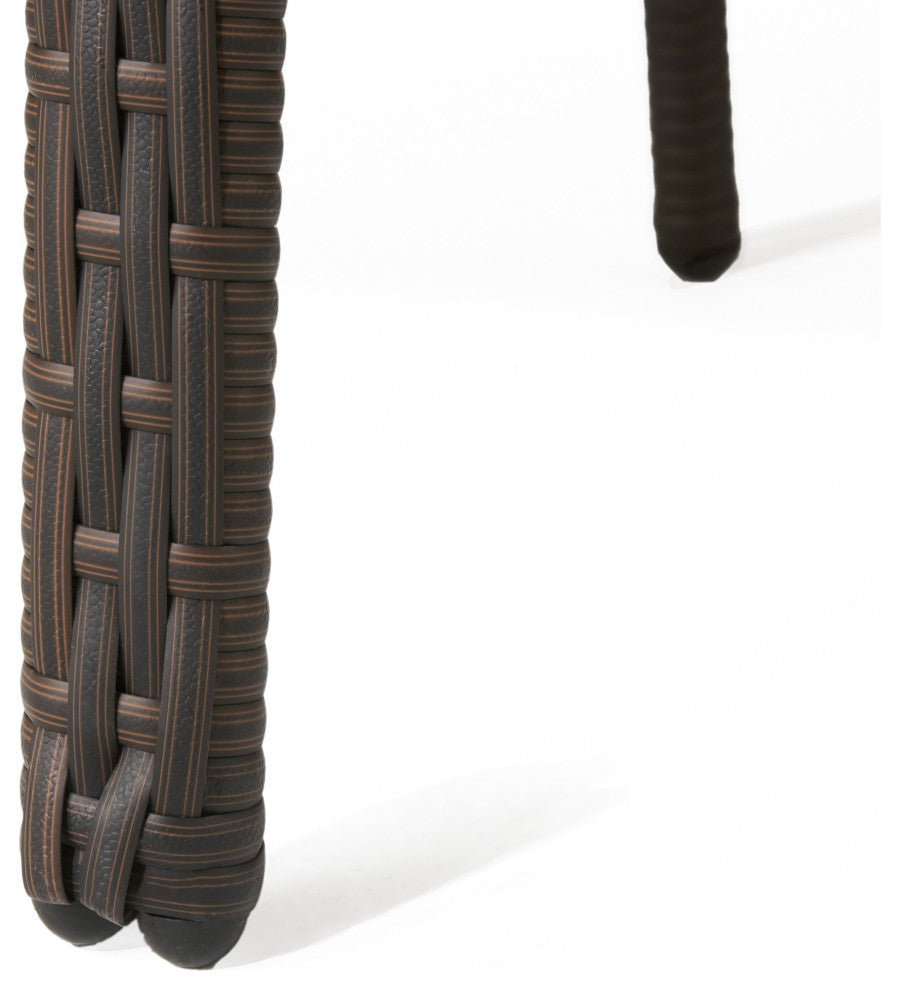 Florianopolis Brown Wicker Stacking Chairs, Set of 4