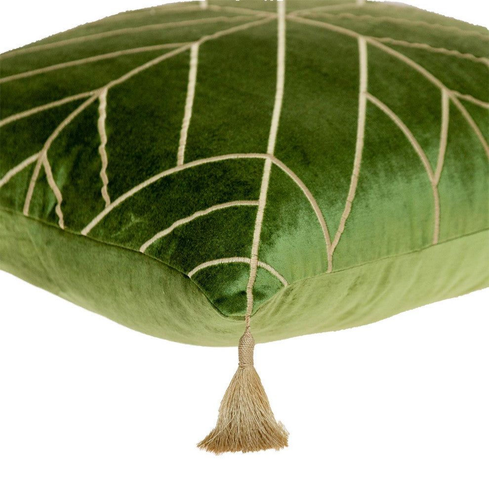 Parkland Collection Zella Olive Throw Pillow, Square